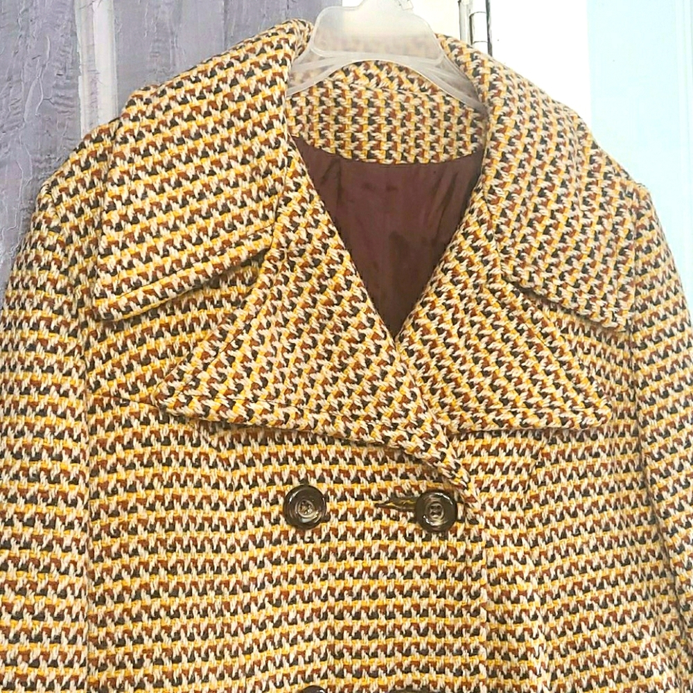 EUC Vintage Wool woven coat sz L